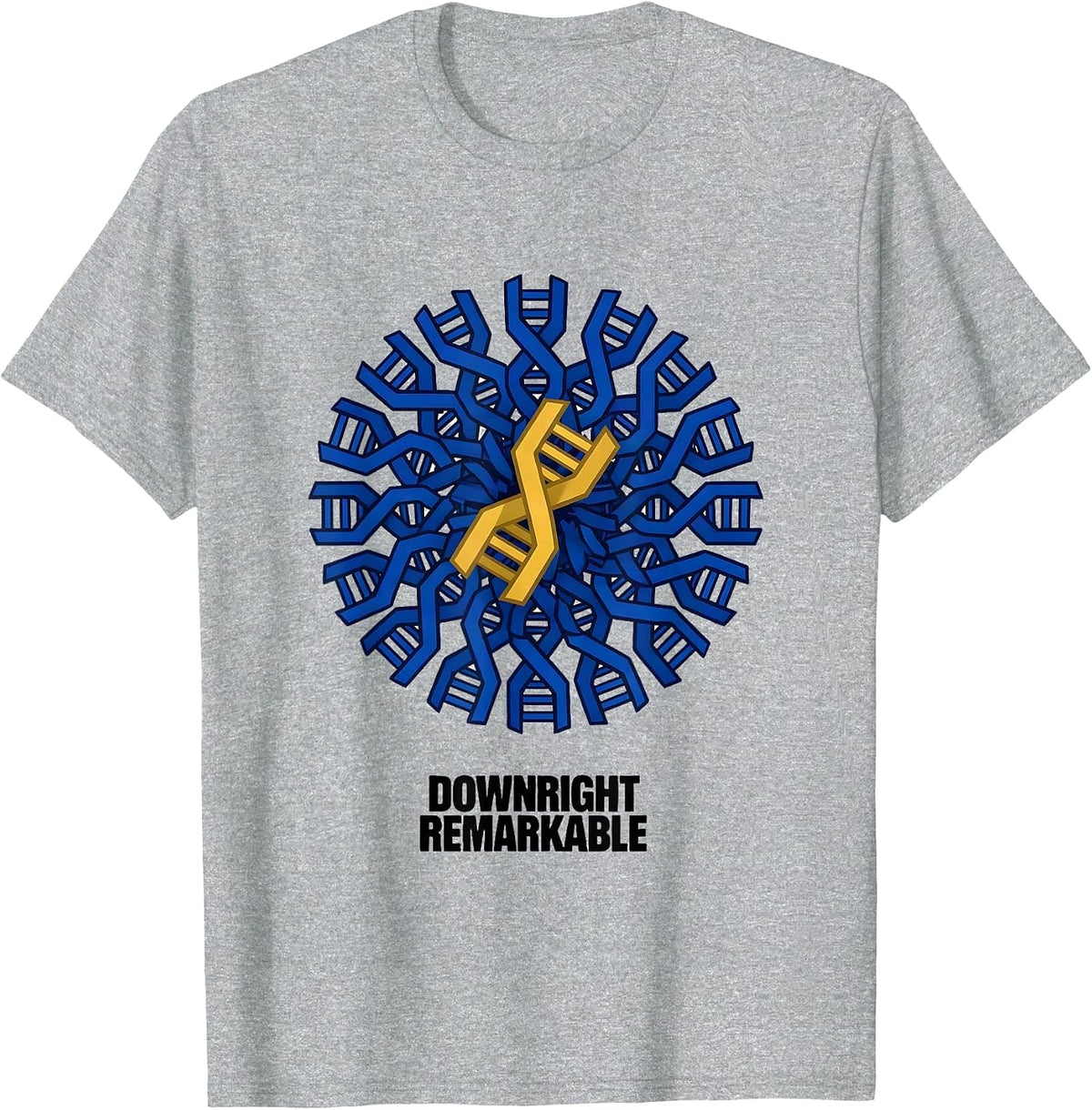 Men's Downright Remarkable Geometric Down Syndrome Awareness T-Shirt - Heather Grey