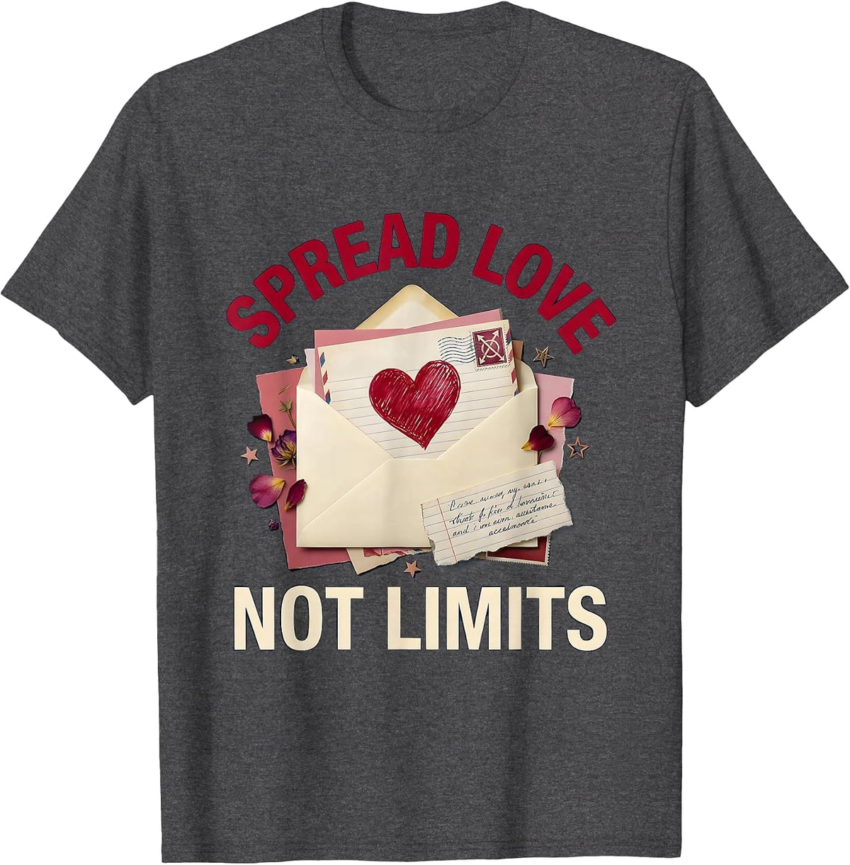 Men's Spread Love Not Limits Down Syndrome Awareness T-Shirt - Dark Heather Grey