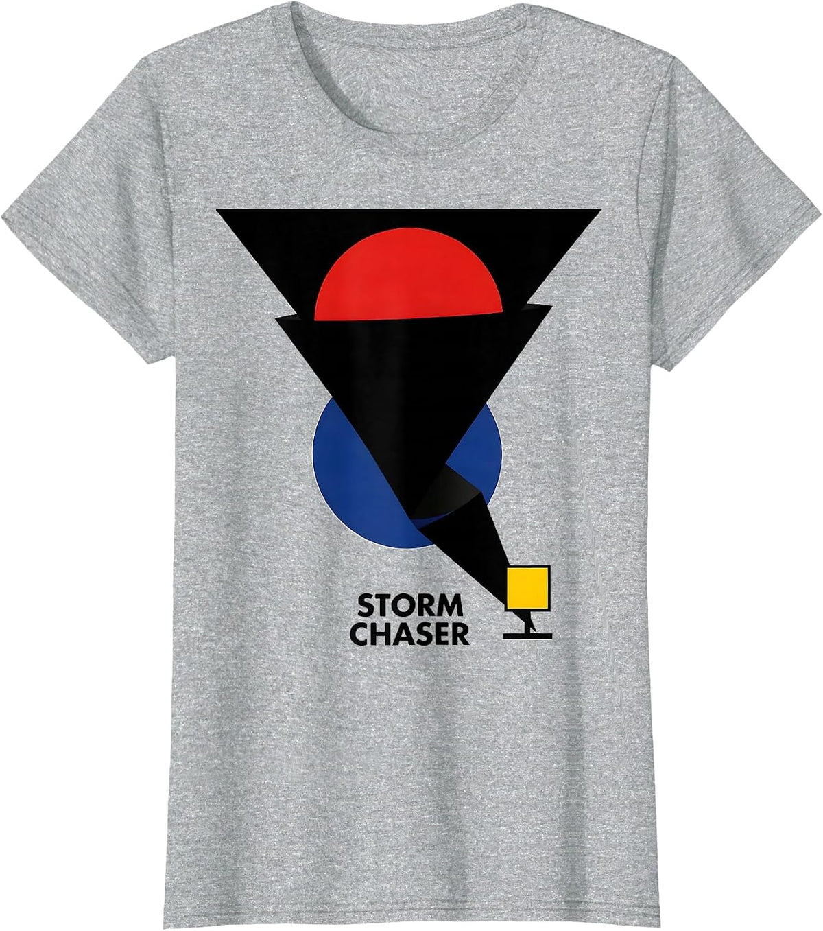 Women's Storm Chaser Bauhaus Modernist Weather Enthusiast T-Shirt - Heather Grey