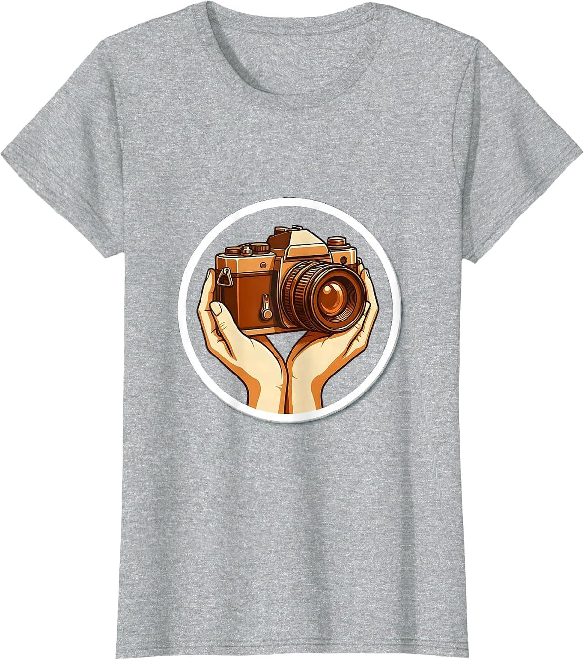 Women's Film Camera Love Analog Photography Graphic T-Shirt - Heather Grey