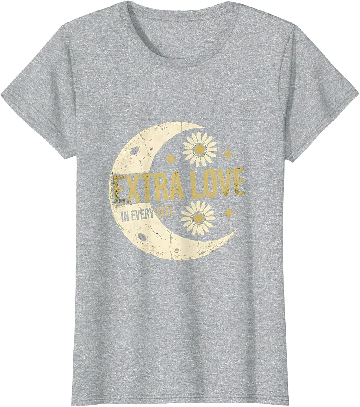Women's Extra Love In Every Cell Down Syndrome Awareness T-Shirt - Heather Grey