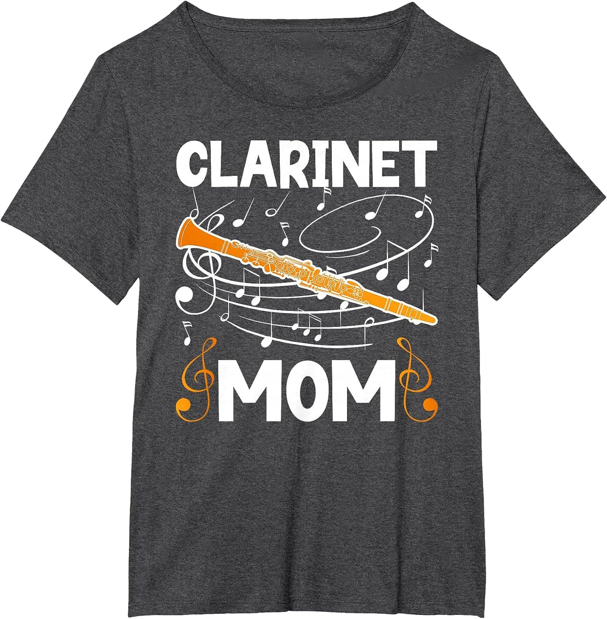 Clarinet Mom of A Clarinet Player Mom Clarinetist Mother T-Shirt - Dark Heather Grey
