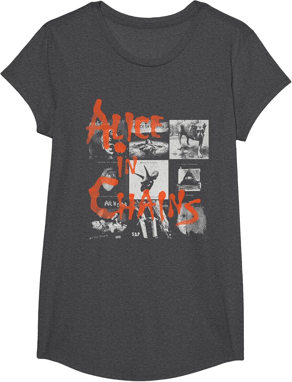 Alice in Chains - Album Grid T-Shirt - Girls Dark Heather Grey