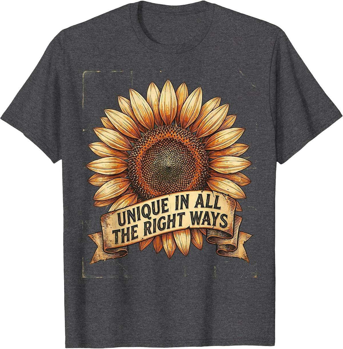 Men's Unique In All The Right Ways Down Syndrome Awareness T-Shirt - Dark Heather Grey