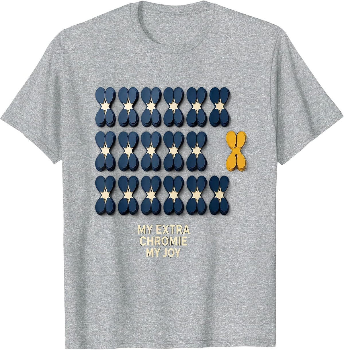 Men's My Extra Chromie My Joy Heartfelt Down Syndrome Awareness T-Shirt - Heather Grey