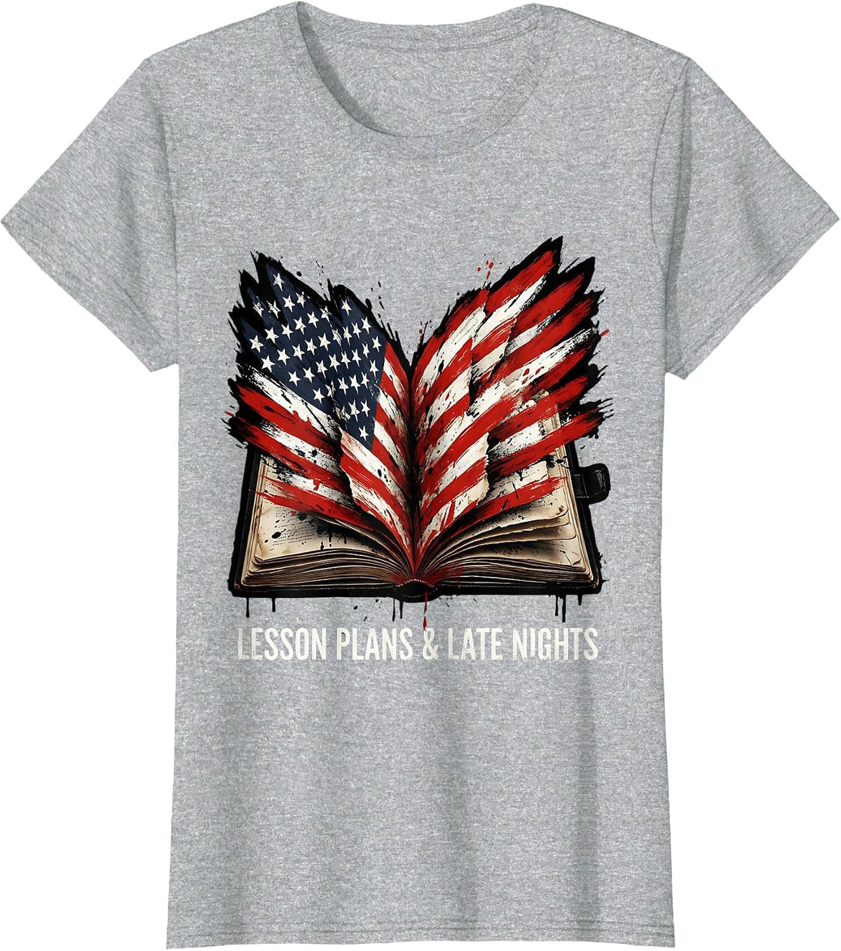 Lesson Plans and Late Nights 5th Grade Teacher T-Shirt - Heather Grey