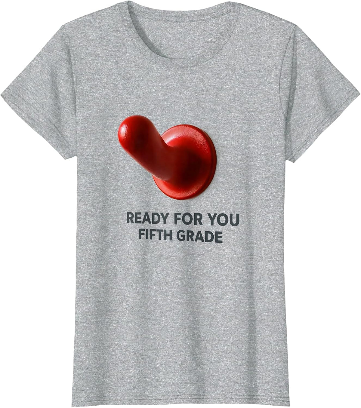 Ready For You Fifth Grade Minimalist Teacher Student Back T-Shirt - Heather Grey