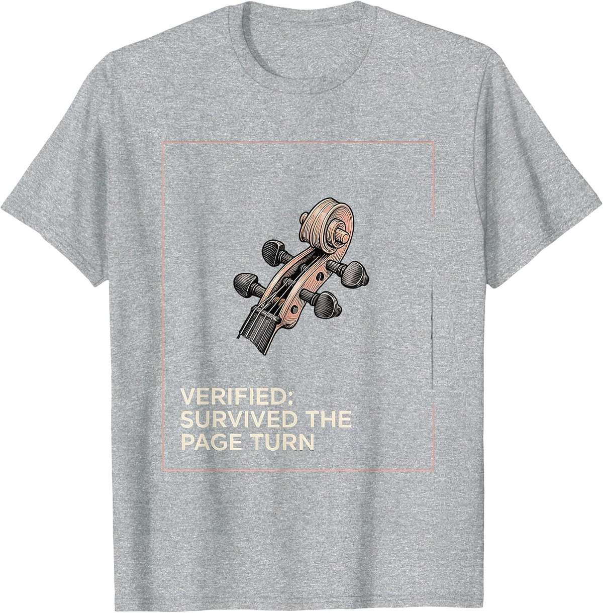 Men's Verified Survived The Page Turn Editorial Conceptual Band T-Shirt - Heather Grey
