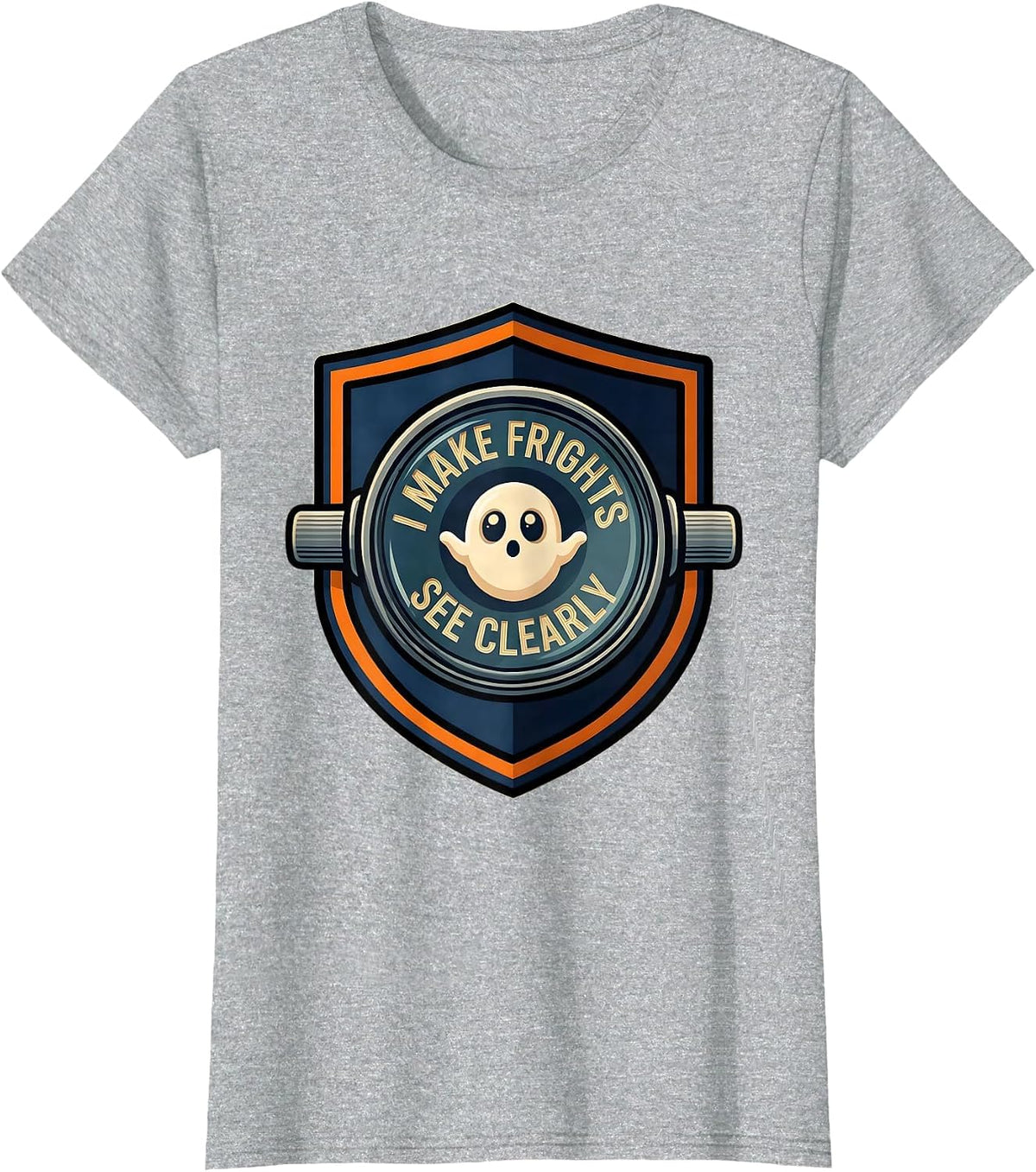 I Make Frights See Clearly Funny Optometrist Halloween Eye T-Shirt - Heather Grey
