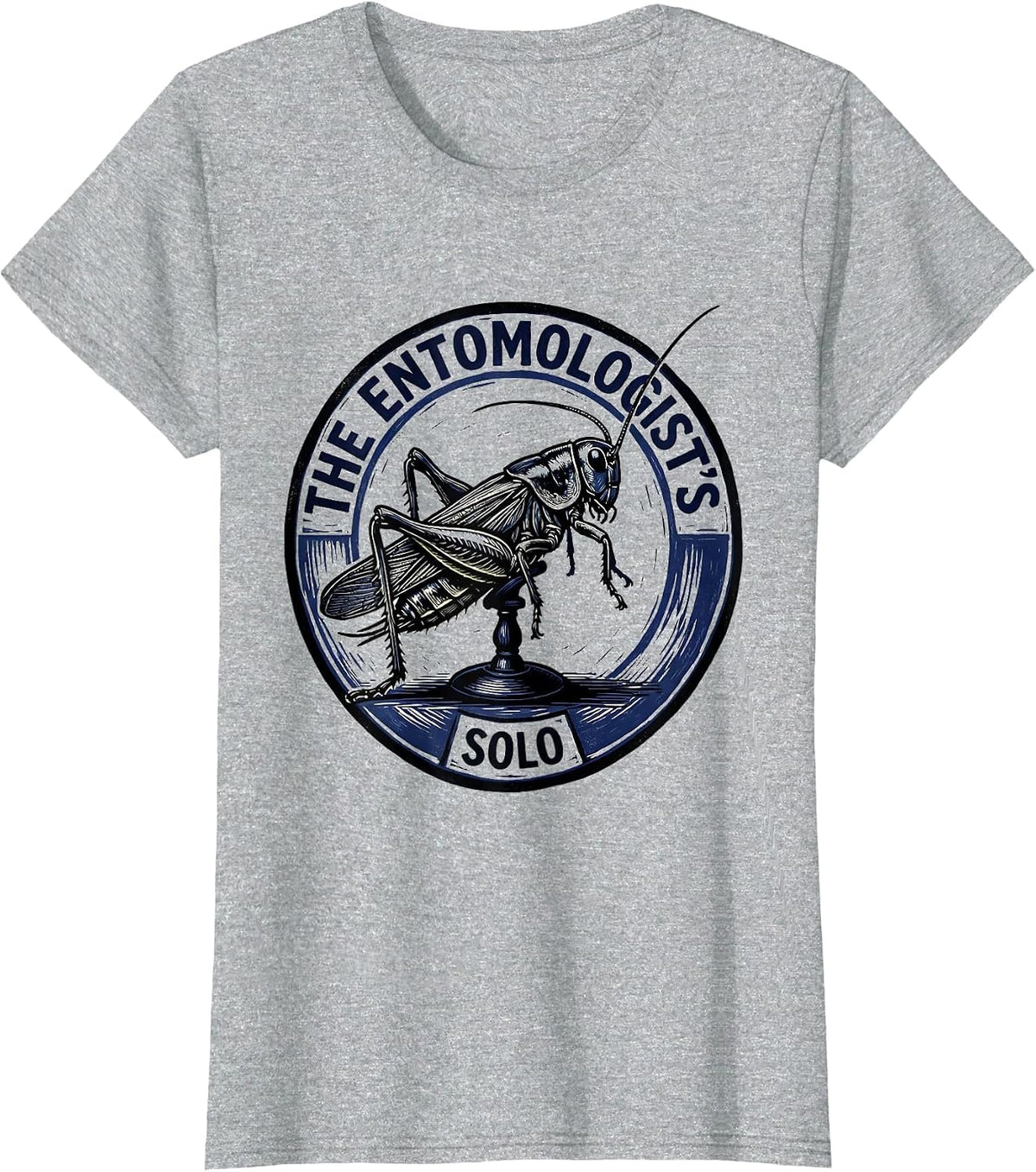 The Entomologist's Solo Vintage Insect Band Music Lover T-Shirt - Heather Grey