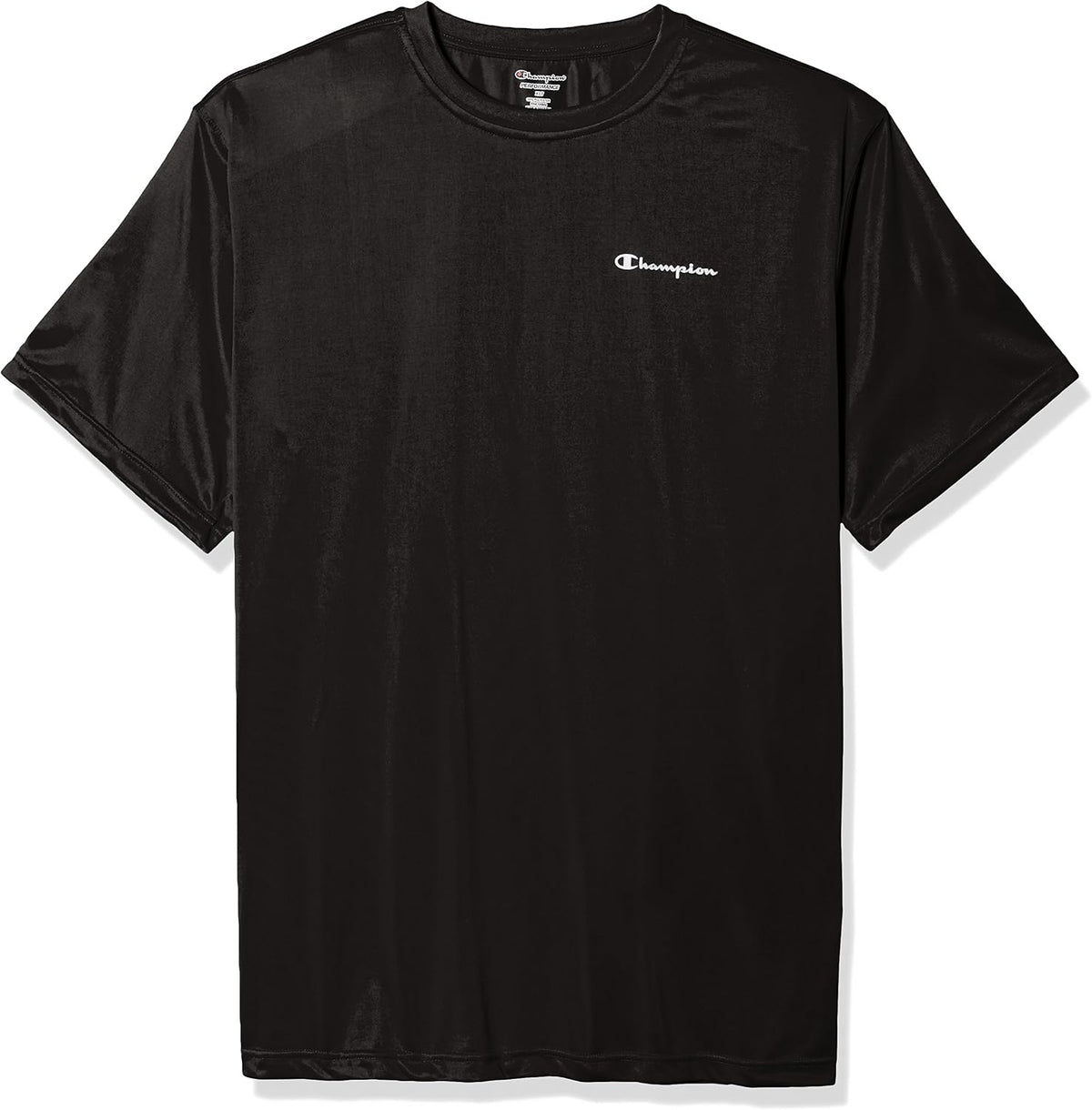 Champion Men's Big-Tall Big & Tall Solid Swim Tee - Limo Black