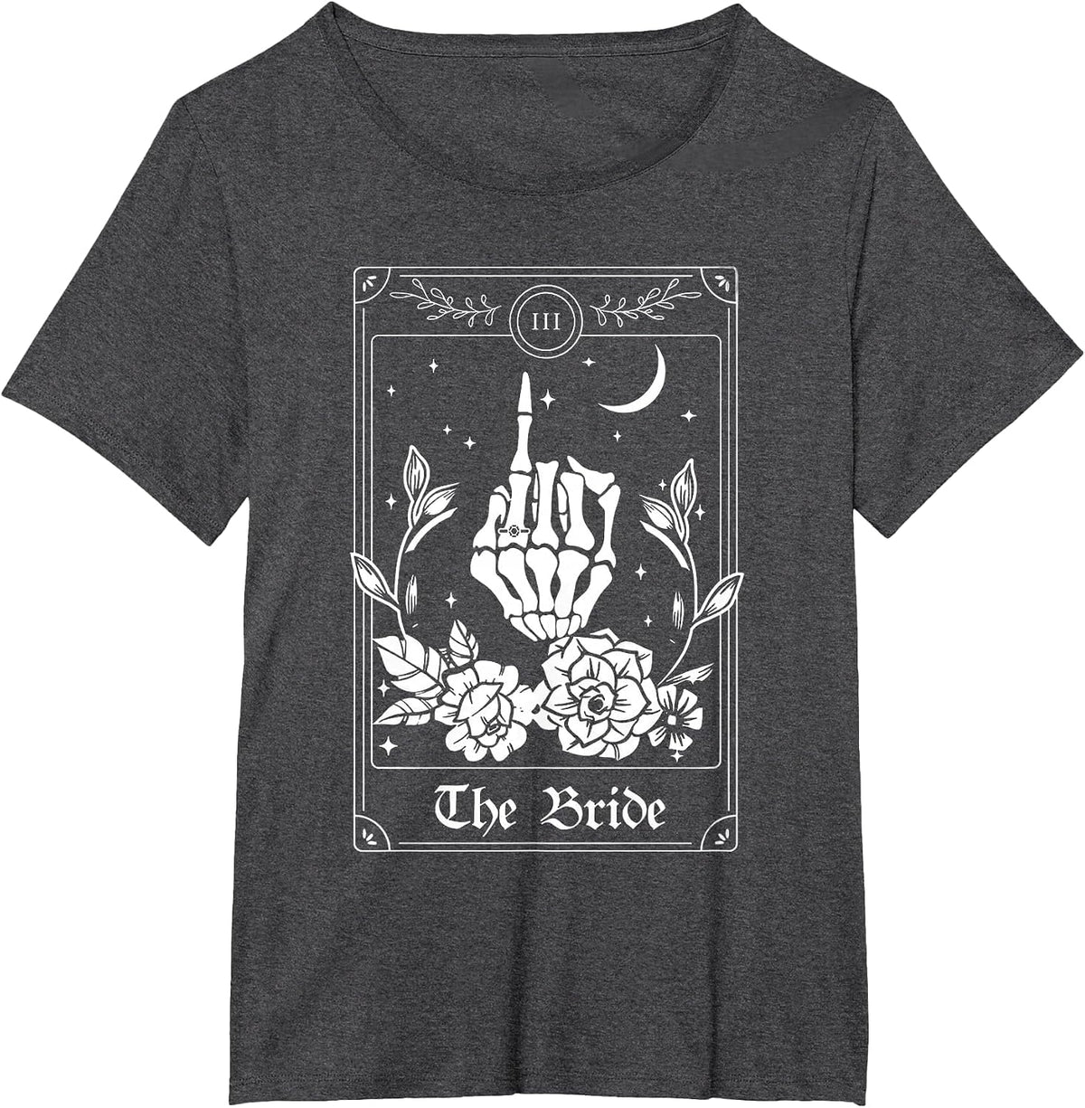 Wedding Tarot Card The Bride Halloween Bachelorette Matching T-Shirt - Dark Heather Grey