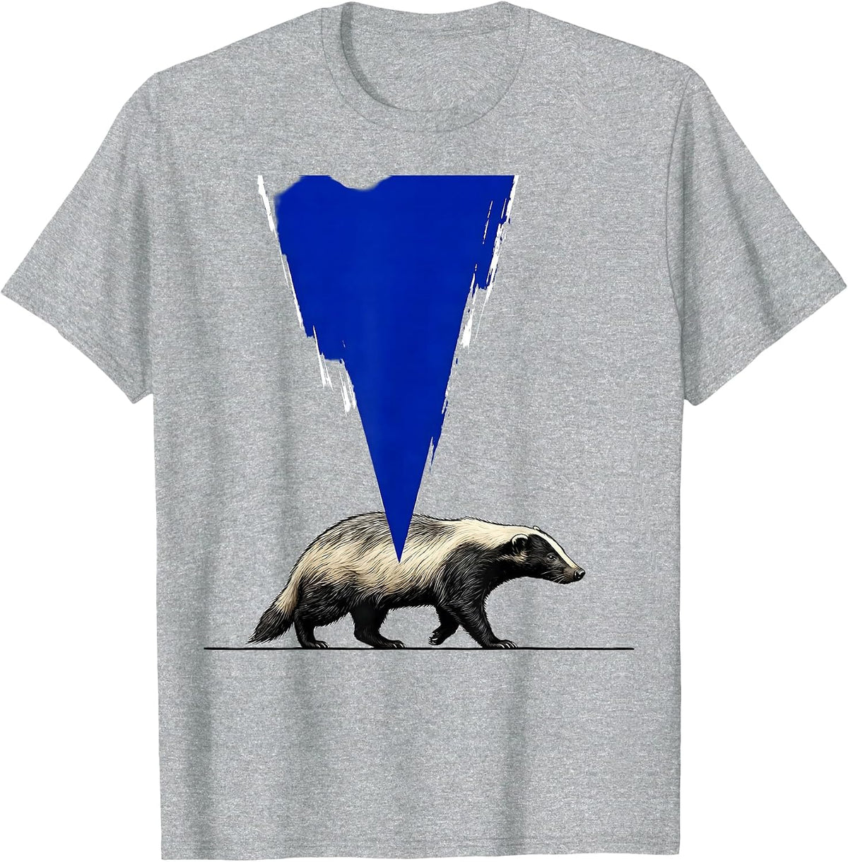 Men's Honey Badger Spirit Animal Funny Wildlife Humor T-Shirt - Heather Grey