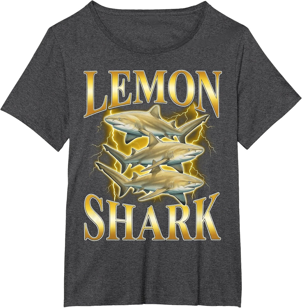 Lemon Shark Bootleg T-Shirt - Dark Heather Grey