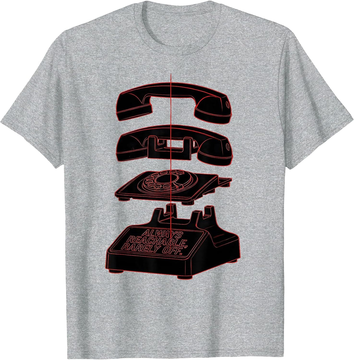 Men's Always Reachable, Rarely Off Funny Realtor Real Estate Agent T-Shirt - Heather Grey