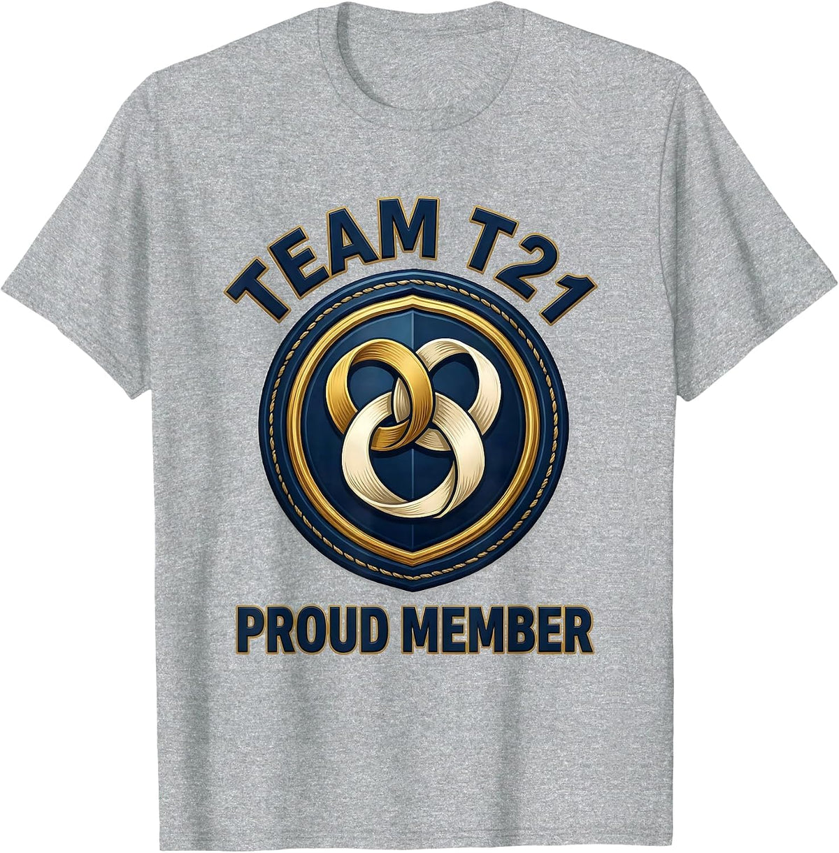 Men's Team T21 Proud Member Empowering Down Syndrome Awareness T-Shirt - Heather Grey