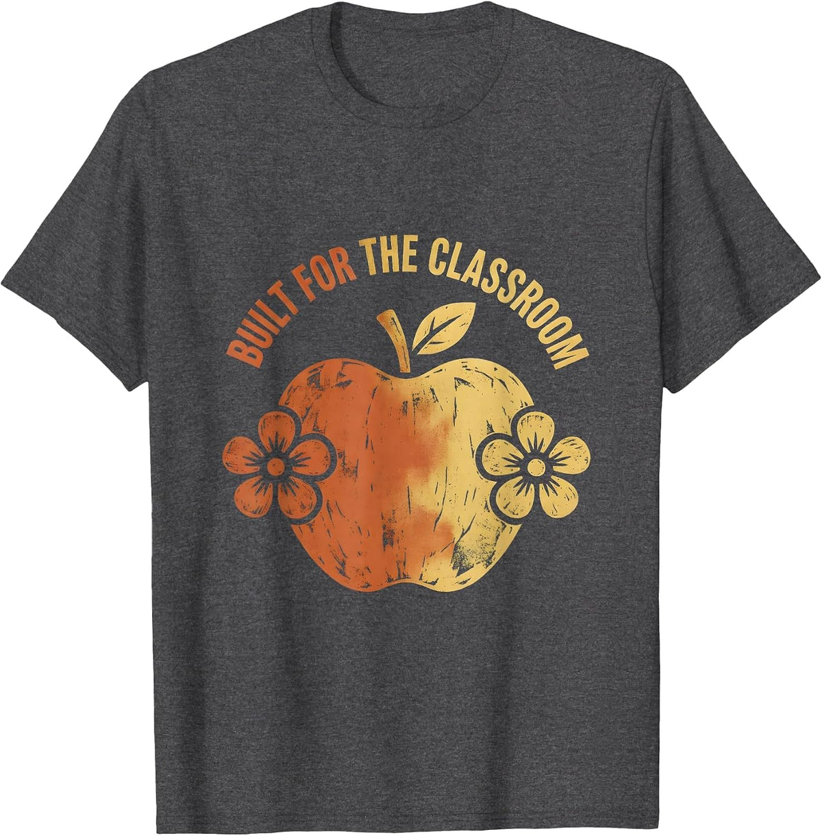 Built for the Classroom 5th Grade Teacher Design T-Shirt - Dark Heather Grey