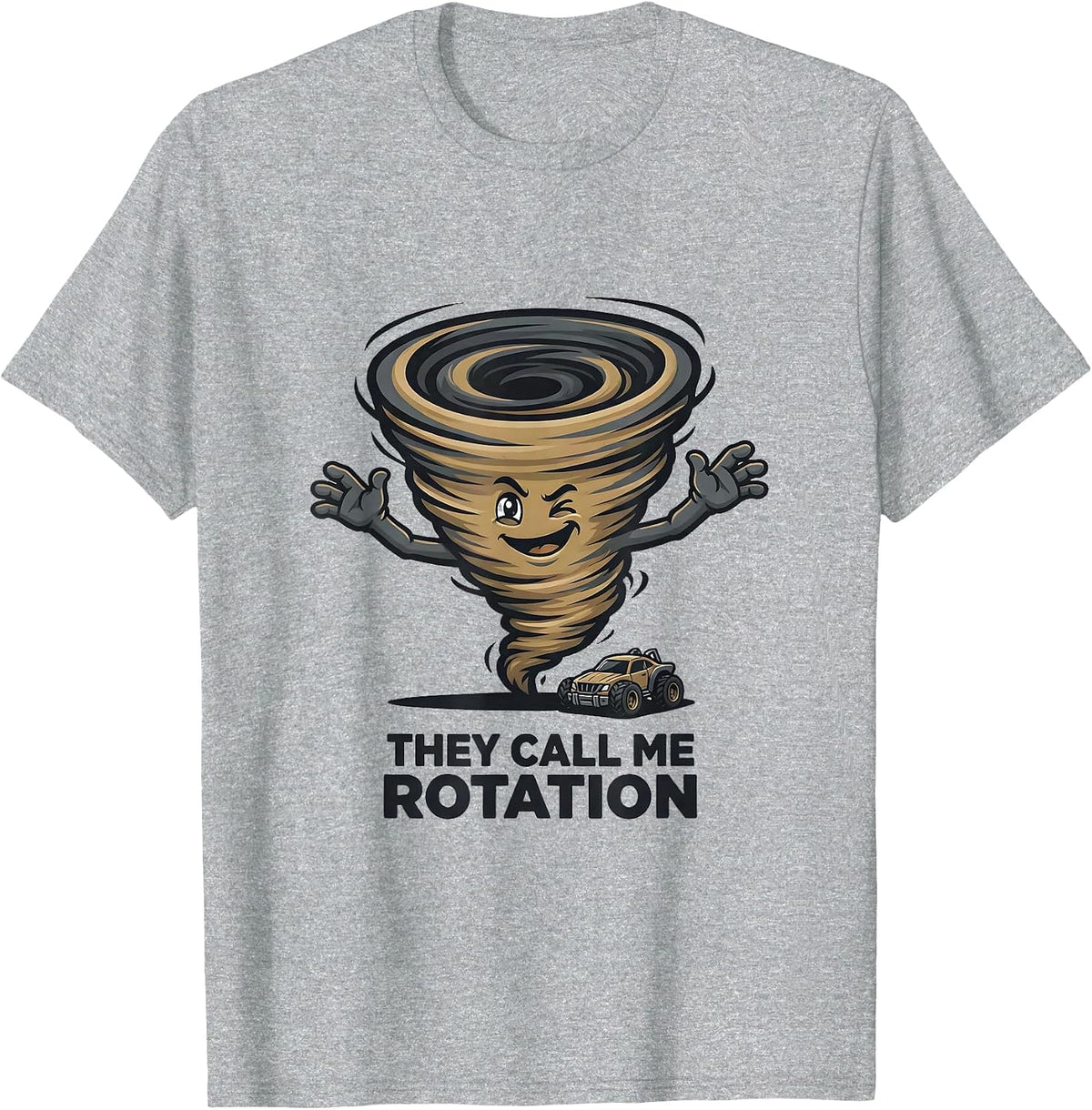 Men's They Call Me Rotation Funny Tornado Chaser Weather T-Shirt - Heather Grey