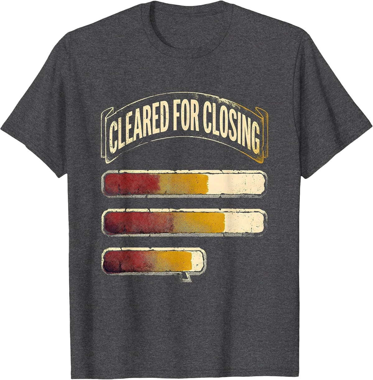 Cleared For Closing Funny Realtor Real Estate Agent Mortgage T-Shirt - Dark Heather Grey