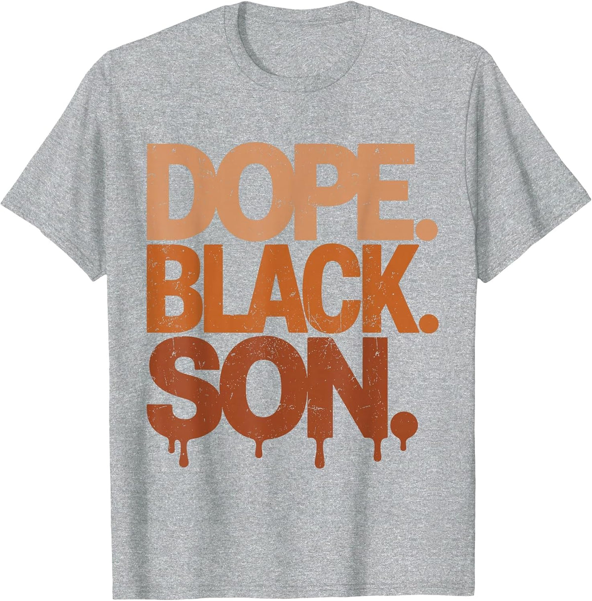 Dope Black Son Black History Month Juneteenth Kids T-Shirt - Heather Grey