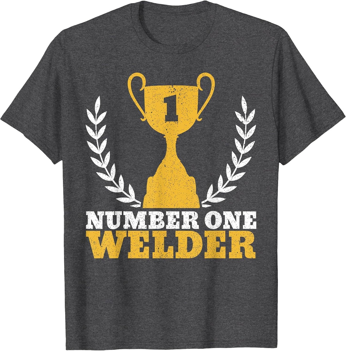 Number One Welder Welding T-Shirt - Dark Heather Grey