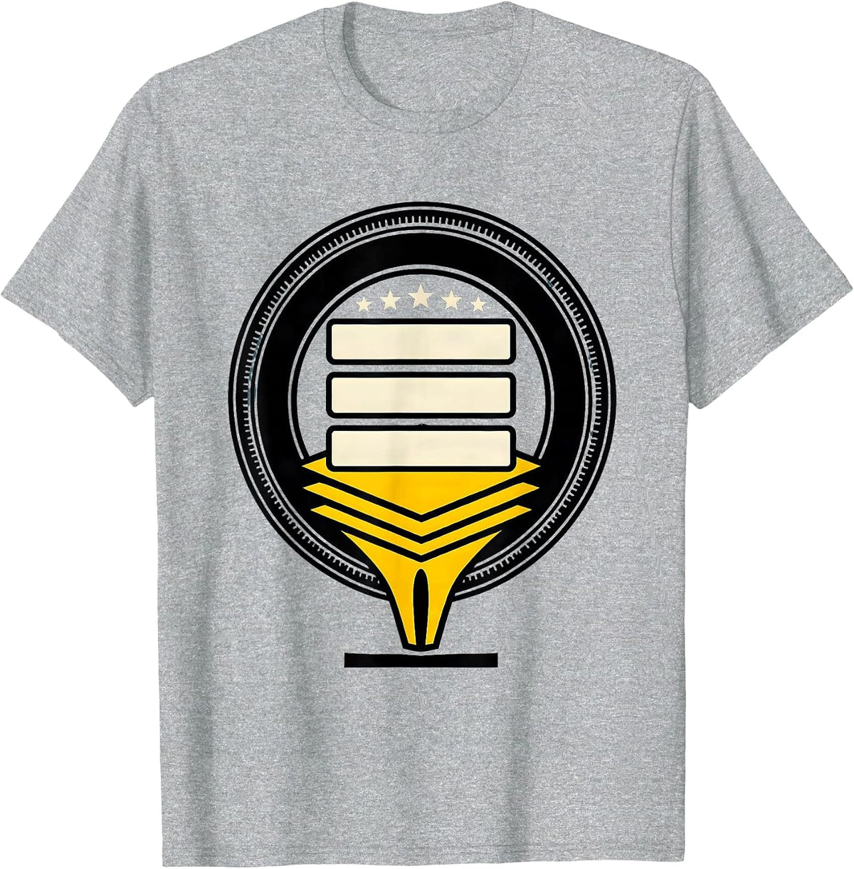Men's Storm Chaser Badge Ring Tornado Enthusiast Humor T-Shirt - Heather Grey