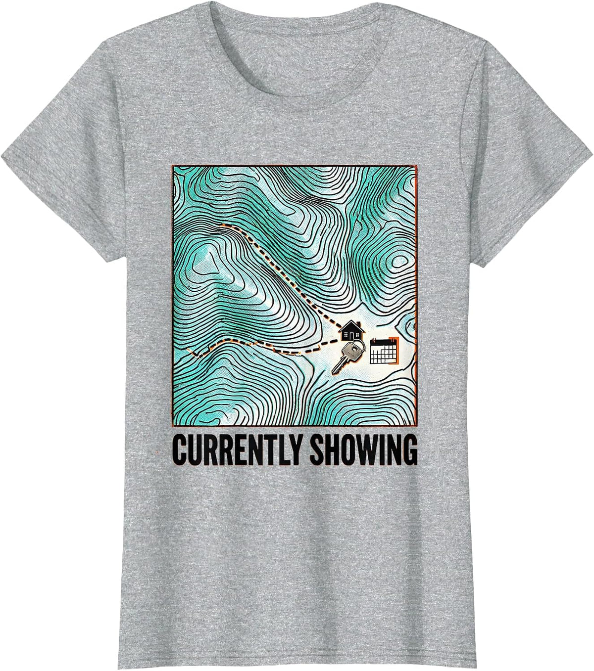 Currently Showing Risograph Realtor Real Estate Agent Humor T-Shirt - Heather Grey