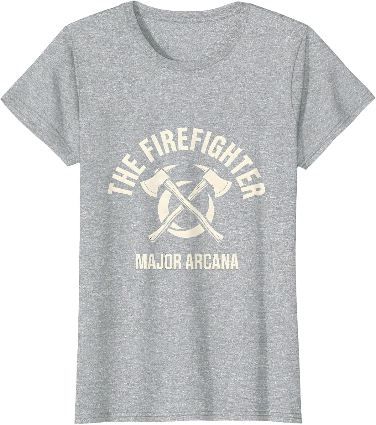 The Firefighter, Major Arcana Gothic Tarot Parody Dark Humor T-Shirt - Heather Grey