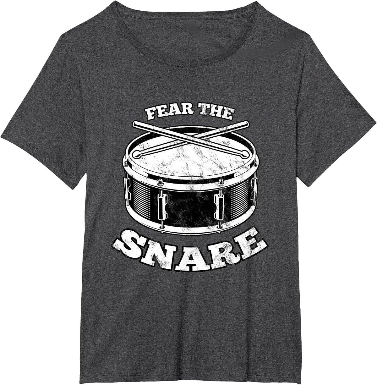 Fear The Snare – Cool Drummer Snare Drum Design T-Shirt - Dark Heather Grey