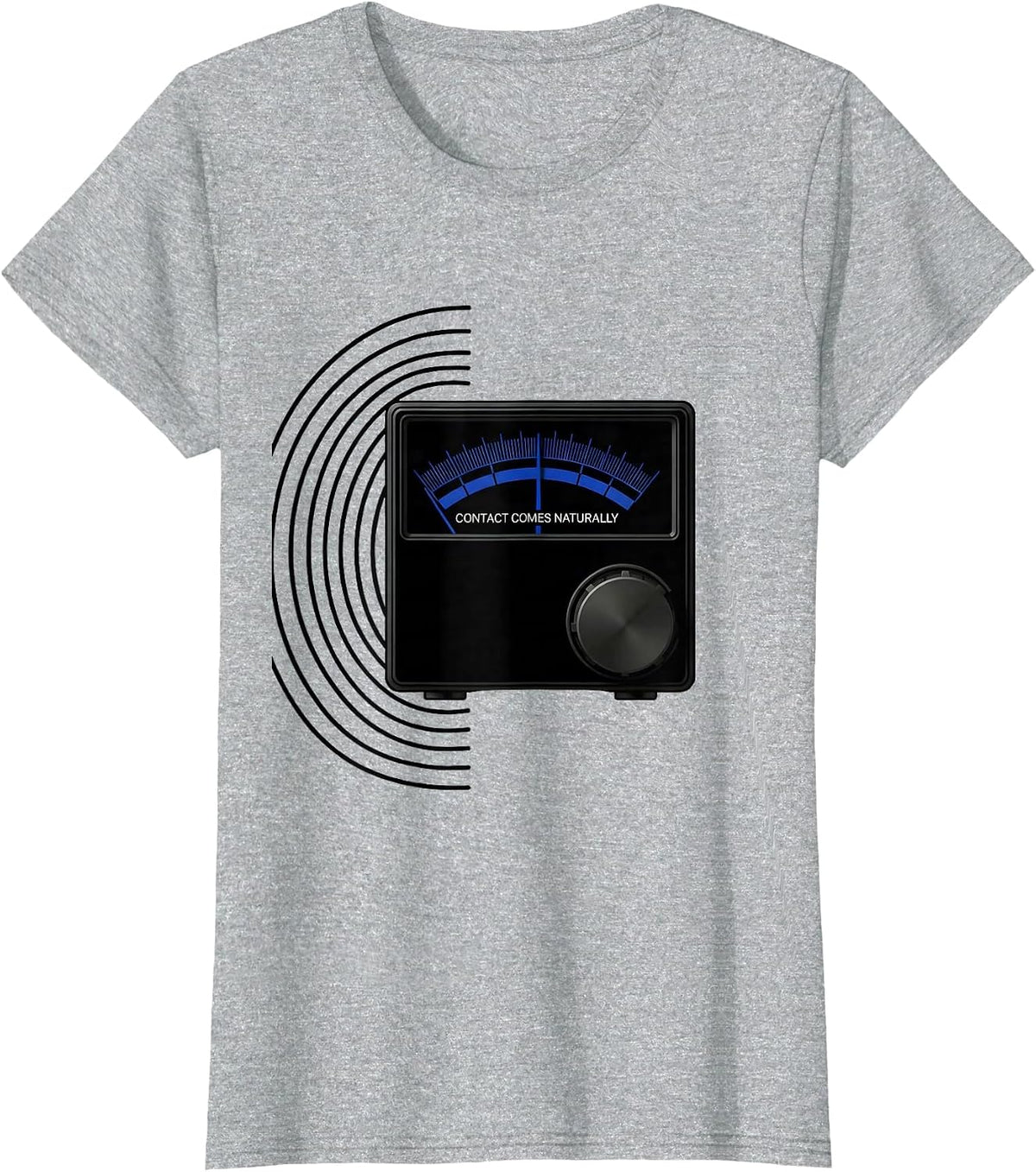 Women's Contact Comes Naturally Swiss International Ham Radio T-Shirt - Heather Grey
