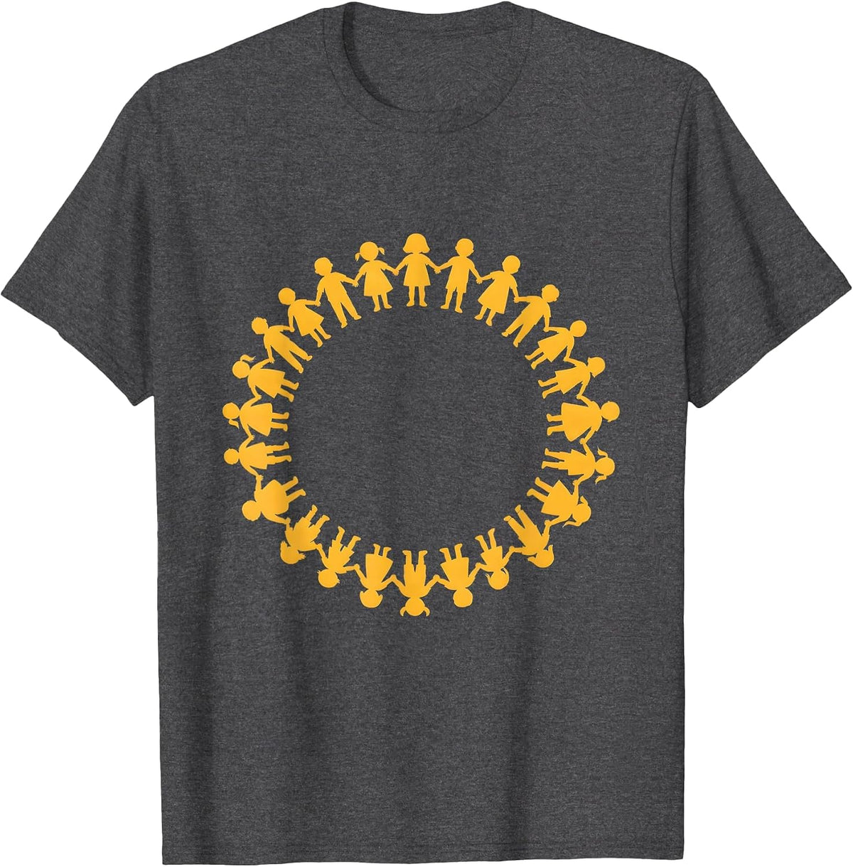 Down Syndrome Awareness Diverse Children Unity Design T-Shirt - Dark Heather Grey