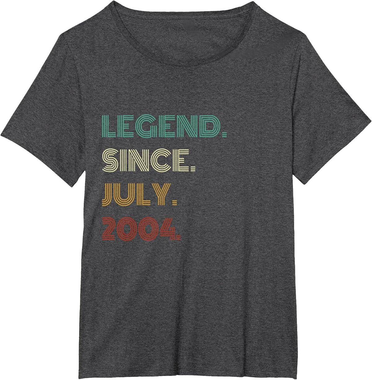 22 Years Old Legend Since July 2004 22nd Birthday T-Shirt - Dark Heather Grey