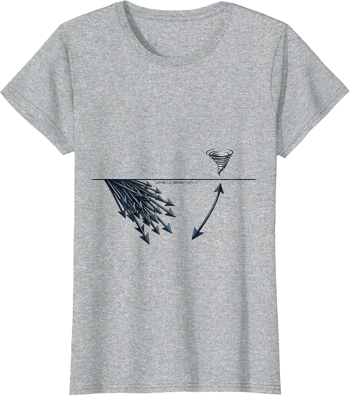 Everyone Else Looks Away I Look Up Minimalist Storm Chaser T-Shirt - Heather Grey