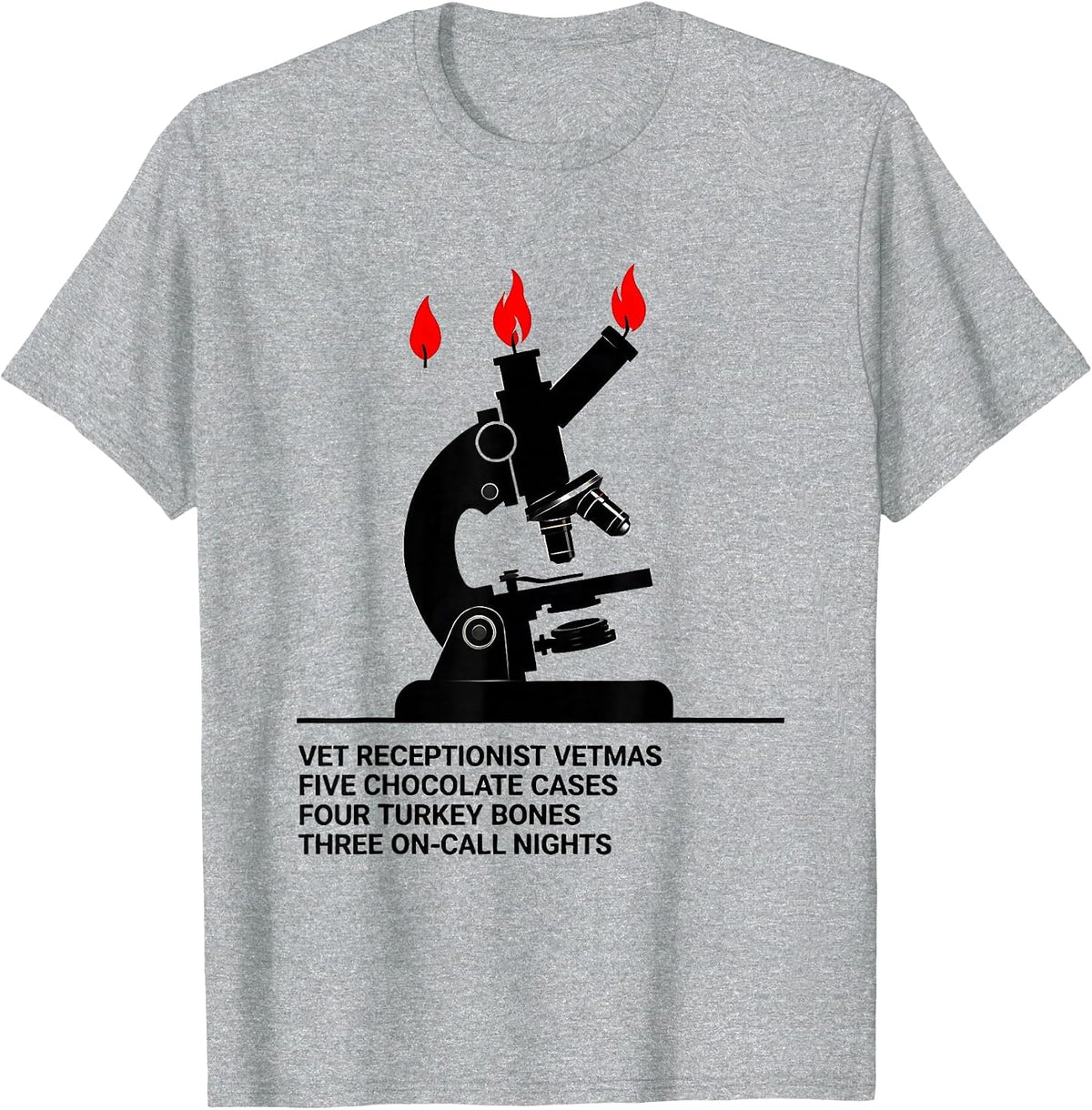 Men's Vetmas Veterinary Clinic Staff Christmas Humor T-Shirt - Heather Grey