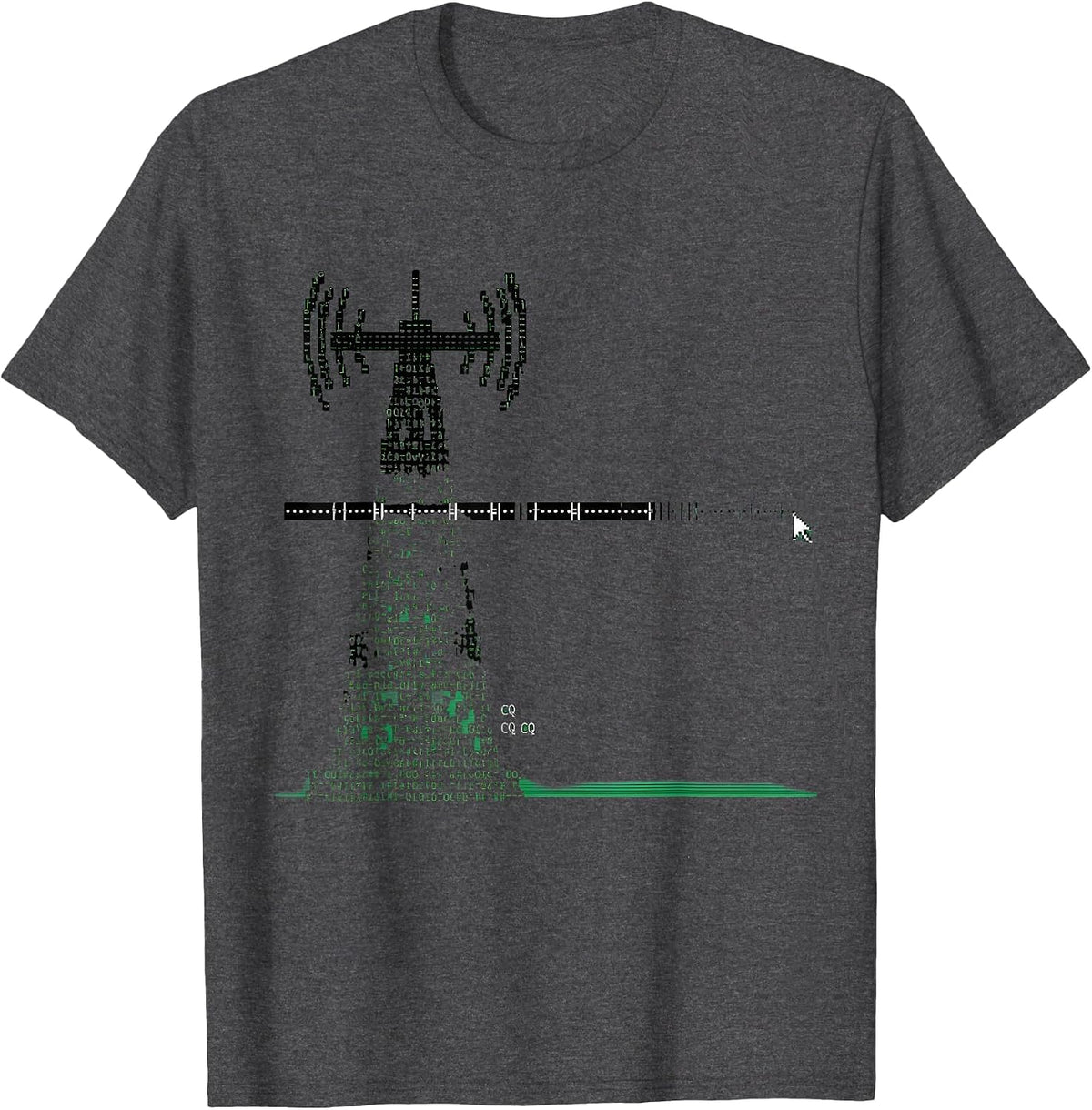 Men's CQ CQ CQ Funny Ham Radio Operator Enthusiast Humor T-Shirt - Dark Heather Grey