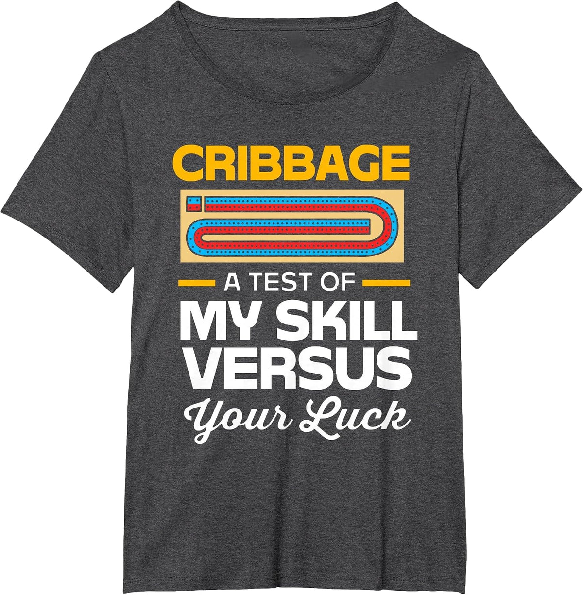 Cribbage Board Game Funny Cribbage T-Shirt - Dark Heather Grey