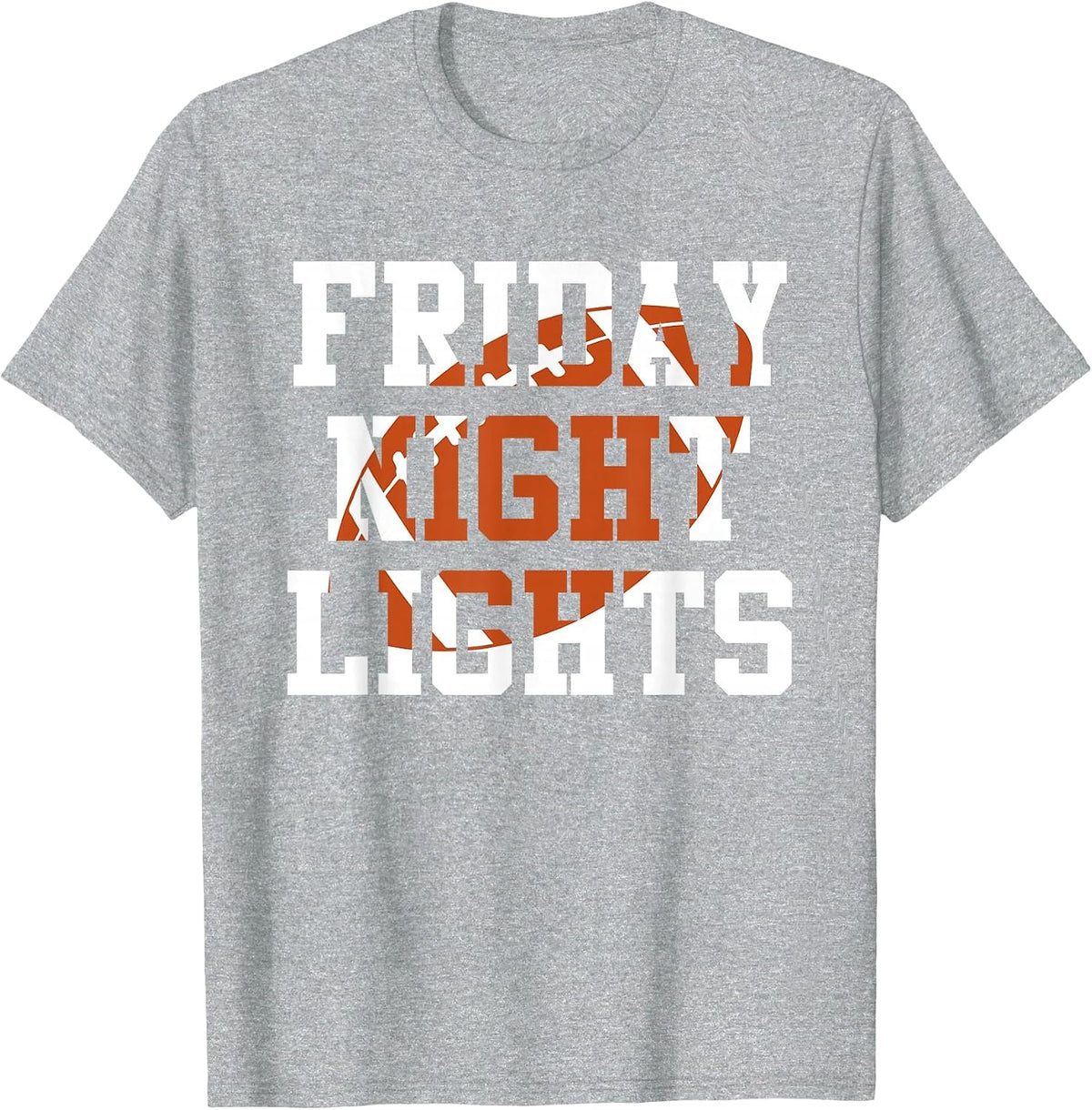 Vintage Retro Friday Night Lights Football Player Fans T-Shirt - Heather Grey