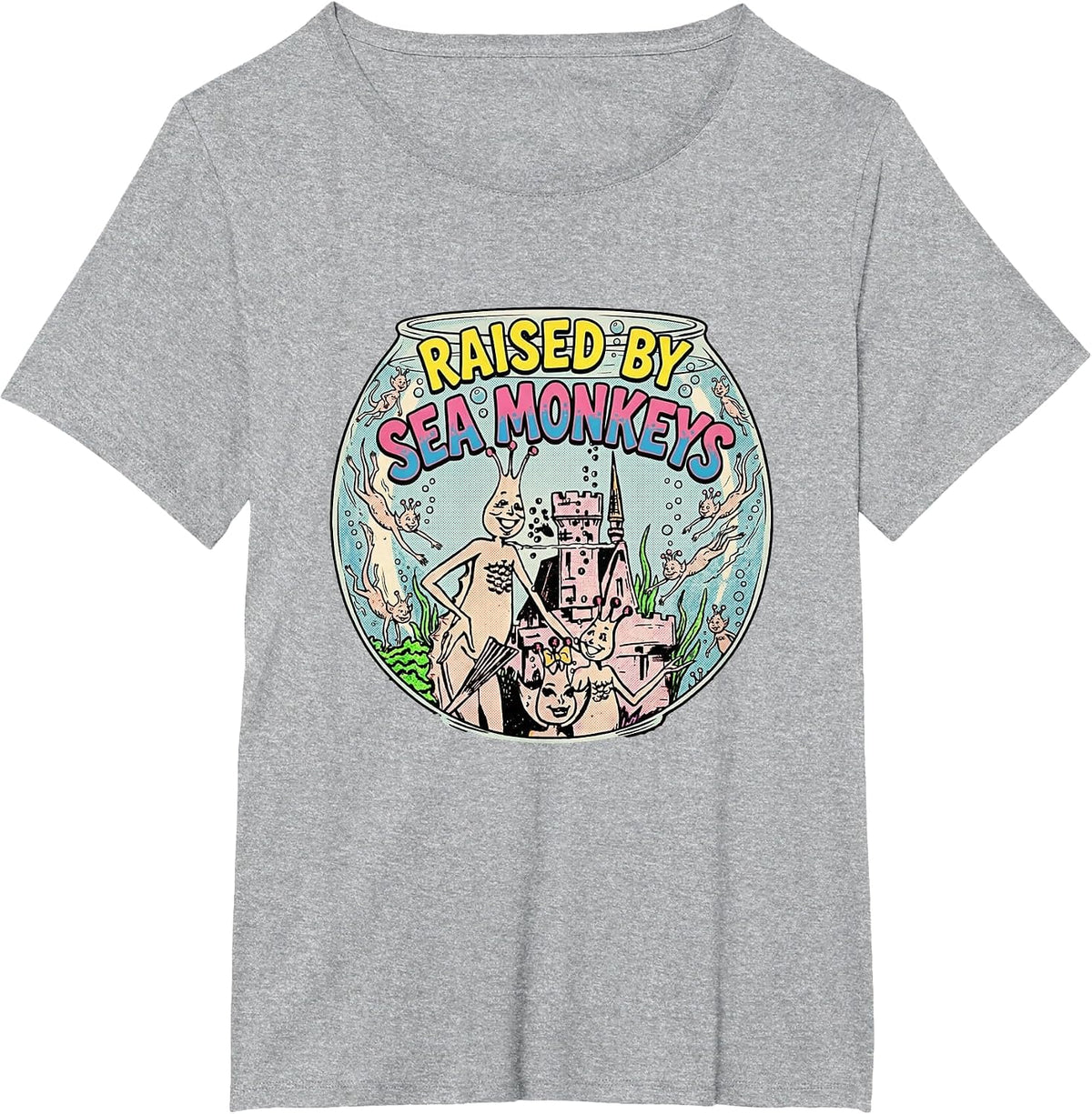 Gen X Raised by Sea Monkeys 1960s 1970s 1980s Generation X T-Shirt - Heather Grey