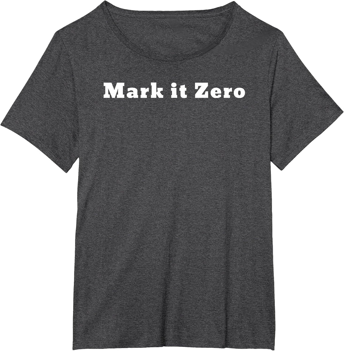 Mark it Zero. Funny Bowling line T-Shirt - Dark Heather Grey