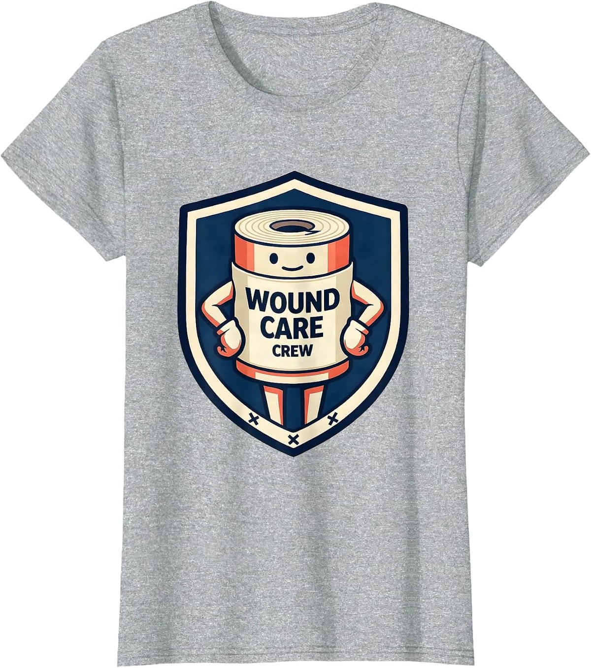 Wound Care Crew Nurse Healthcare Worker Appreciation Gift T-Shirt - Heather Grey