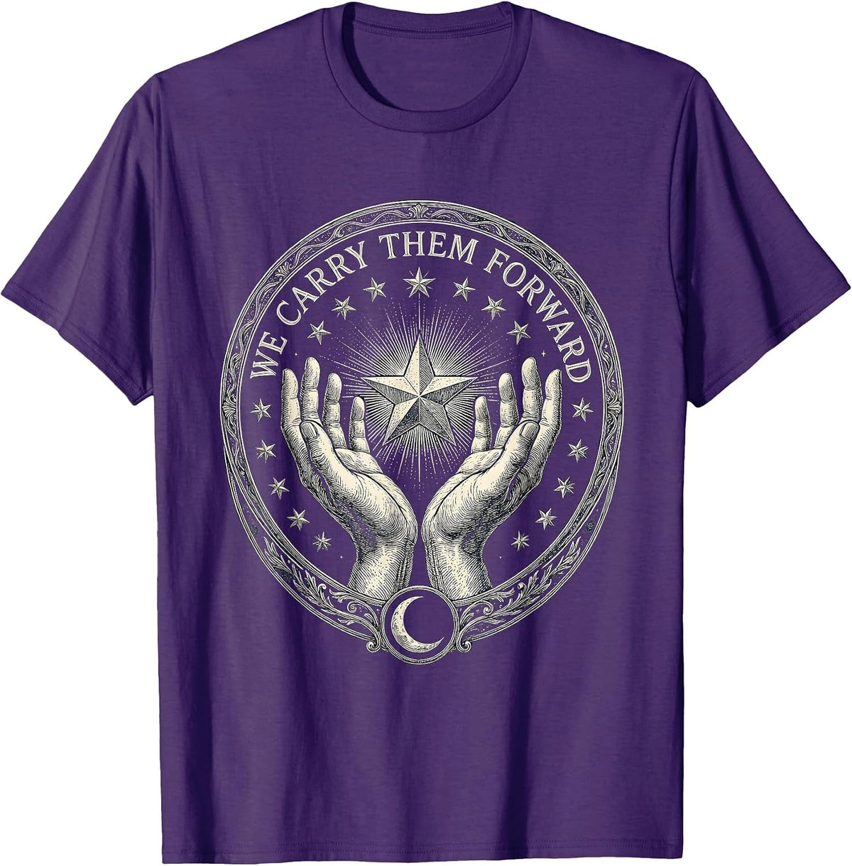 We Carry Them Forward September 11 Memorial Design T-Shirt - Purple