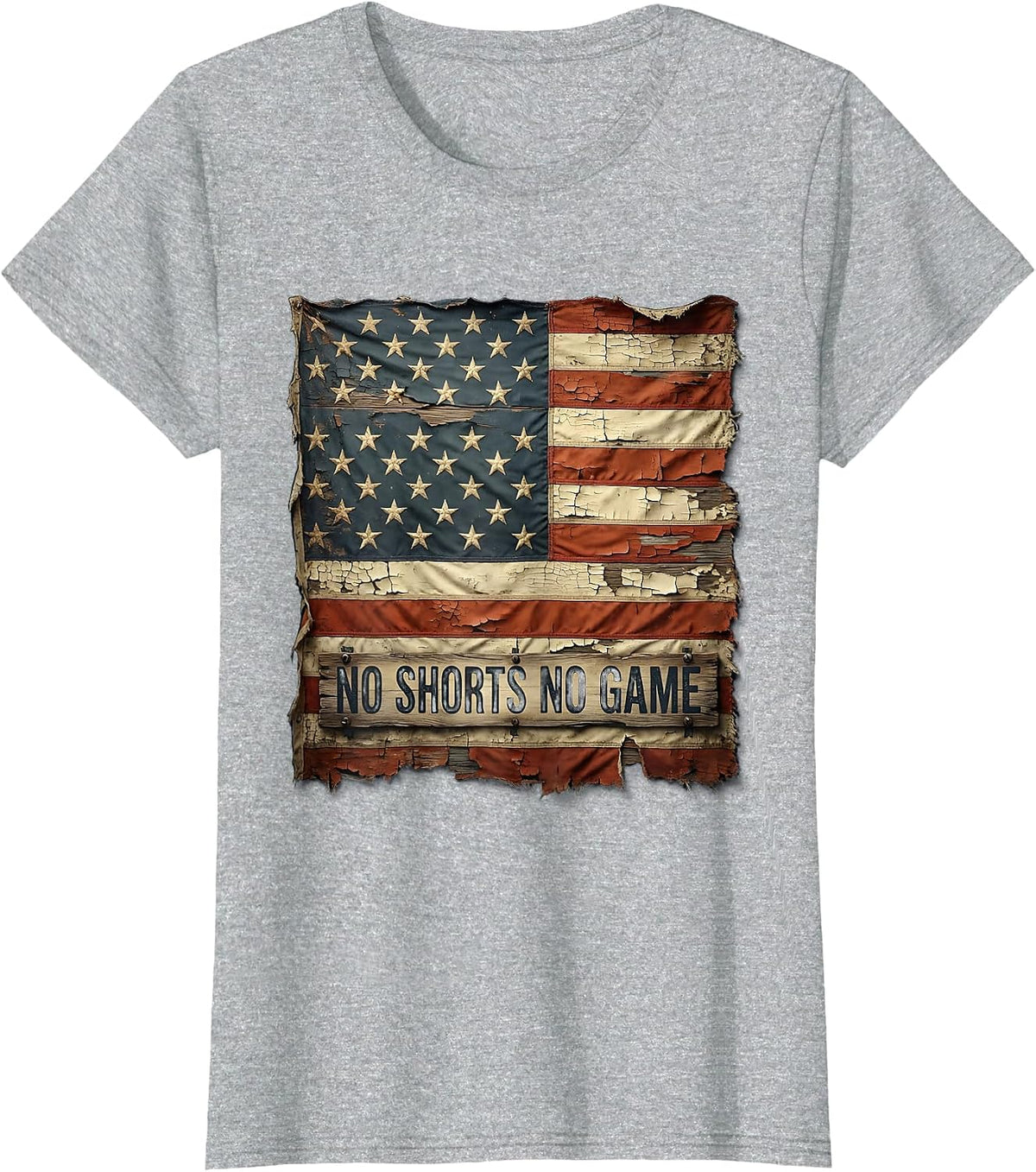 No Shorts No Game Rugby Graphic Design T-Shirt - Heather Grey
