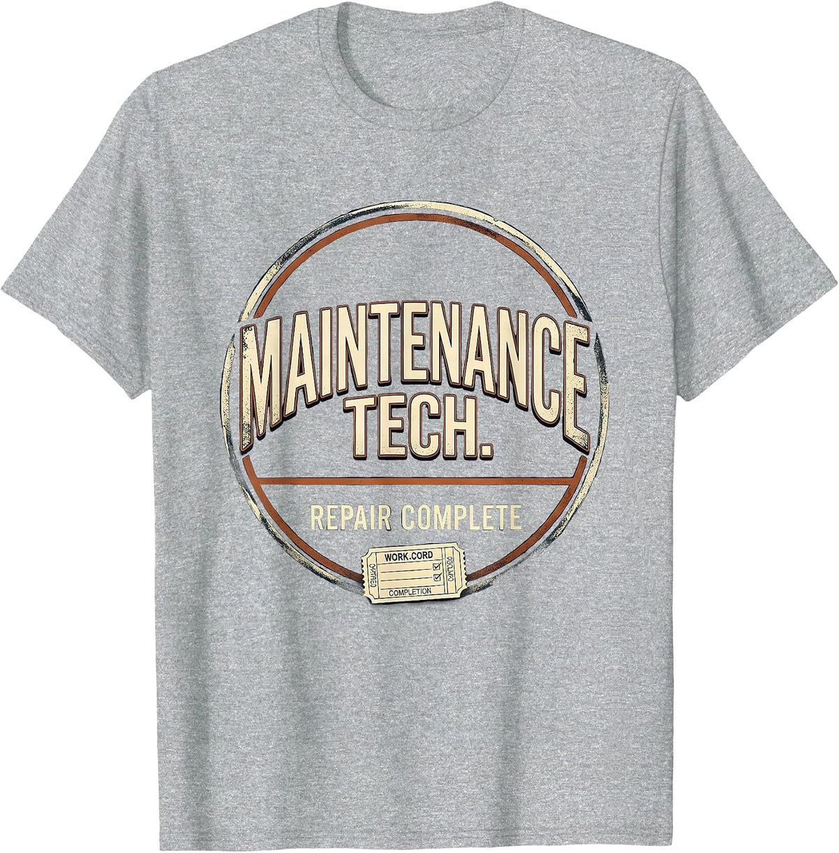 Men's Maintenance Tech Repair Complete Vintage Maintenance T-Shirt - Heather Grey
