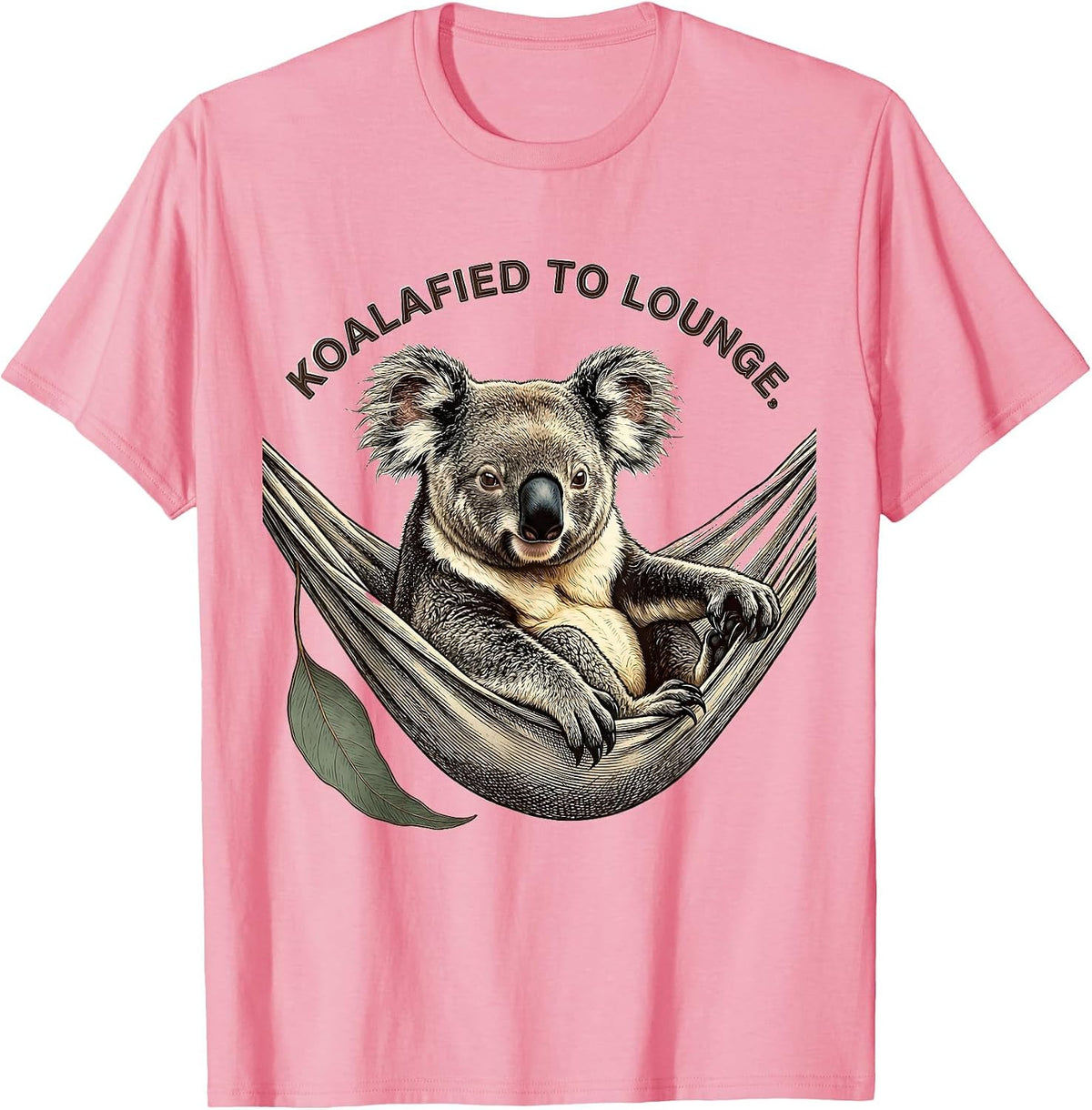 Men's Koalafied To Lounge Funny Koala Pun Animal Lover Humor T-Shirt - Pink