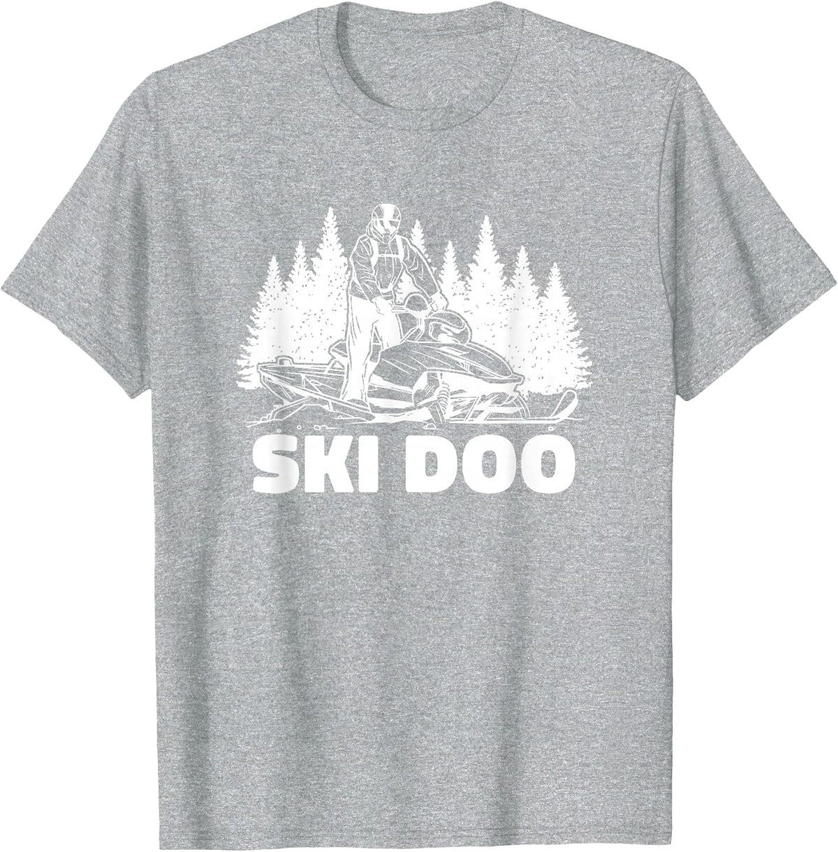 Snowmobiling Snow Machine Snowmobile - Ski Doo T-Shirt - Heather Grey