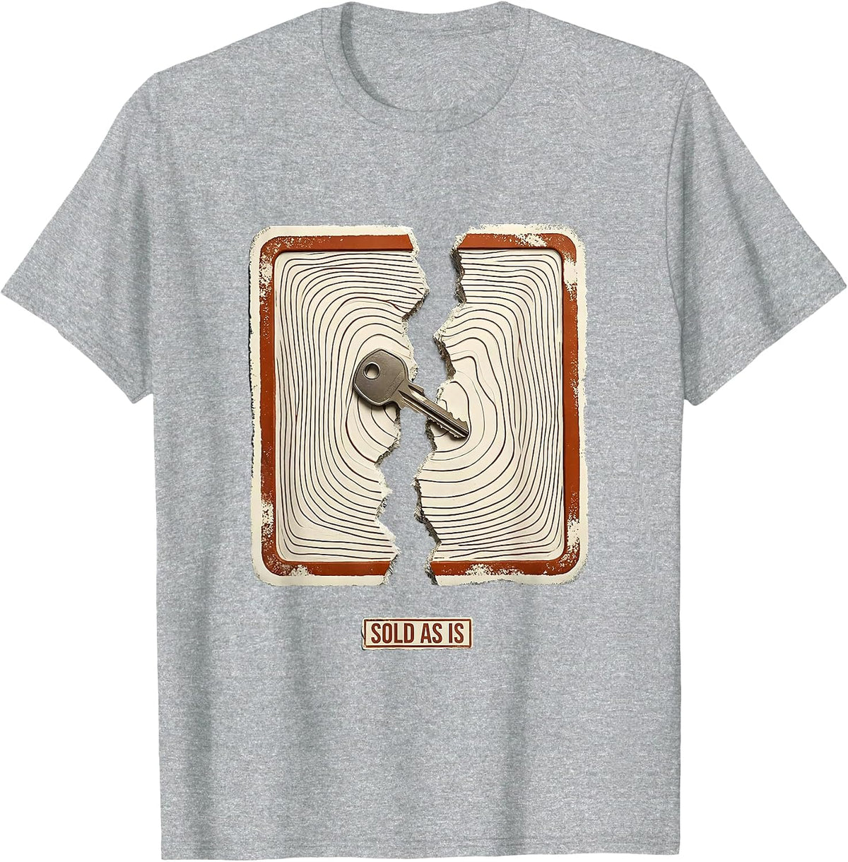 Men's Sold As Is Funny Realtor Real Estate Agent Humor T-Shirt - Heather Grey