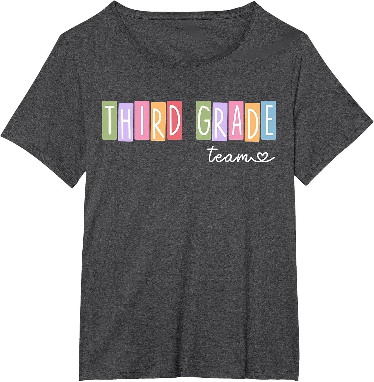Third Grade Team 3rd Grade Teacher Women Girls Boys T-Shirt - Dark Heather Grey
