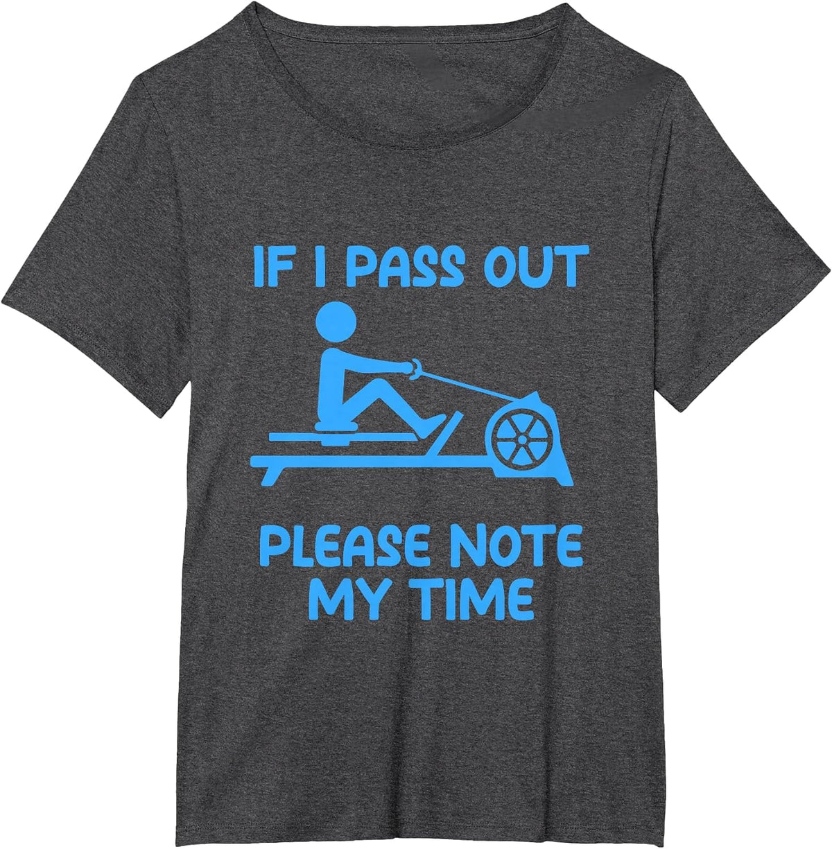 Funny ERG Machine Gym Ergometer Rowing Exercise T-Shirt - Dark Heather Grey