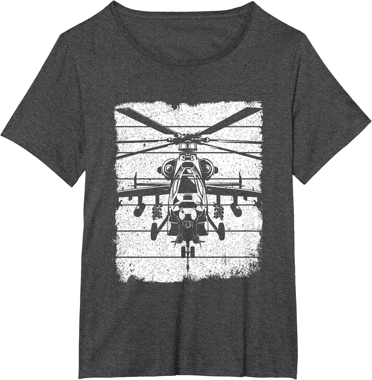 Fighter Helicopter T-Shirt - Dark Heather Grey