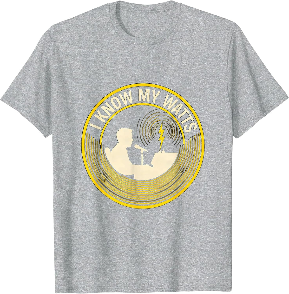 Men's I Know My Watts Ham Radio Operator Hobbyist Pride Humor T-Shirt - Heather Grey